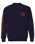 America Support Thin Red Line Fonts Firefighter Seal men's Crewneck Sweatshirt