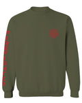 America Support Thin Red Line Fonts Firefighter Seal men's Crewneck Sweatshirt