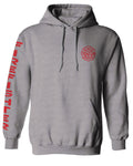 America Support Thin Red Line Fonts Firefighter Seal Sweatshirt Hoodie