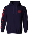 America Support Thin Red Line Fonts Firefighter Seal Sweatshirt Hoodie