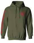 America Support Thin Red Line Fonts Firefighter Seal Sweatshirt Hoodie