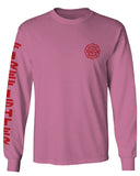 America Support Thin Red Line Fonts Firefighter Seal mens Long sleeve t shirt