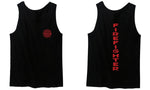 America Support Thin Red Line Fonts Firefighter Seal men's Tank Top