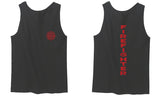 America Support Thin Red Line Fonts Firefighter Seal men's Tank Top