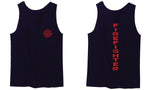 America Support Thin Red Line Fonts Firefighter Seal men's Tank Top