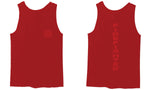 America Support Thin Red Line Fonts Firefighter Seal men's Tank Top