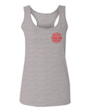 America Support Thin Red Line Fonts Firefighter Seal  women's Tank Top sleeveless Racerback