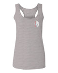 Greek Helmet America Support Thin Red Line Fonts Firefighter  women's Tank Top sleeveless Racerback