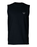 VICES AND VIRTUESS White Logo Seal Minimal Hipster Small men Muscle Tank Top sleeveless t shirt