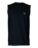 VICES AND VIRTUESS White Logo Seal Minimal Hipster Small men Muscle Tank Top sleeveless t shirt