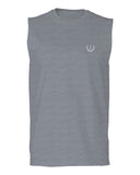 VICES AND VIRTUESS White Logo Seal Minimal Hipster Small men Muscle Tank Top sleeveless t shirt