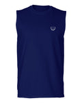 VICES AND VIRTUESS White Logo Seal Minimal Hipster Small men Muscle Tank Top sleeveless t shirt