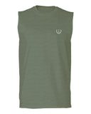 VICES AND VIRTUESS White Logo Seal Minimal Hipster Small men Muscle Tank Top sleeveless t shirt