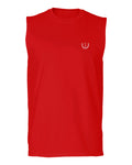 VICES AND VIRTUESS White Logo Seal Minimal Hipster Small men Muscle Tank Top sleeveless t shirt