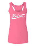 Funny Workout Graphic I Love Burpees Gym Lift  women's Tank Top sleeveless Racerback
