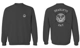 VICES AND VIRTUESS Funny Graphic Skull Deadlifts Day Fitness Gym Tough Workout men's Crewneck Sweatshirt