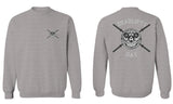 VICES AND VIRTUESS Funny Graphic Skull Deadlifts Day Fitness Gym Tough Workout men's Crewneck Sweatshirt