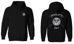 VICES AND VIRTUESS Funny Graphic Skull Deadlifts Day Fitness Gym Tough Workout Sweatshirt Hoodie