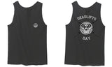 VICES AND VIRTUESS Funny Graphic Skull Deadlifts Day Fitness Gym Tough Workout men's Tank Top