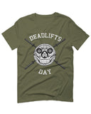 VICES AND VIRTUESS Front Graphic Skull Deadlifts Day Fitness Gym Tough Workout For men T Shirt