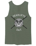 Front Graphic Skull Deadlifts Day Fitness Gym Tough Workout men's Tank Top