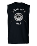 Front Graphic Skull Deadlifts Day Fitness Gym Tough Workout men Muscle Tank Top sleeveless t shirt