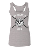 Front Graphic Skull Deadlifts Day Fitness Gym Tough Workout  women's Tank Top sleeveless Racerback