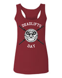 Front Graphic Skull Deadlifts Day Fitness Gym Tough Workout  women's Tank Top sleeveless Racerback