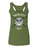 Front Graphic Skull Deadlifts Day Fitness Gym Tough Workout  women's Tank Top sleeveless Racerback