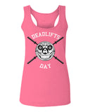 VICES AND VIRTUESS Front Graphic Skull Deadlifts Day Fitness Gym Tough Workout  women's Tank Top sleeveless Racerback