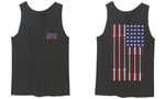 Fitness Bars America American Flags Gym Tough Workout men's Tank Top