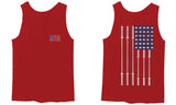Fitness Bars America American Flags Gym Tough Workout men's Tank Top
