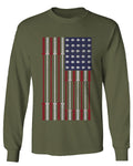 Workout Fitness Bars America American Flags Gym Tough mens Long sleeve t shirt
