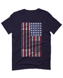 Workout Fitness Bars America American Flags Gym Tough For men T Shirt