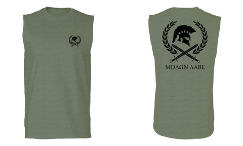 Come and Take Greek Molon Labe Spartan Workout American men Muscle Tank Top sleeveless t shirt
