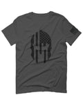Military Come and Take Greek Molon Labe Spartan American Flag For men T Shirt