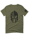 Military Come and Take Greek Molon Labe Spartan American Flag For men T Shirt