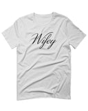 VICES AND VIRTUESS Letter Printed Wifey Couple Wedding Hubby Matching Bride For men T Shirt
