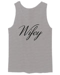 VICES AND VIRTUESS Letter Printed Wifey Couple Wedding Hubby Matching Bride men's Tank Top