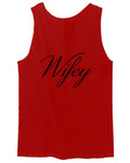 VICES AND VIRTUESS Letter Printed Wifey Couple Wedding Hubby Matching Bride men's Tank Top