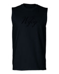 VICES AND VIRTUESS Letter Printed Wifey Couple Wedding Hubby Matching Bride men Muscle Tank Top sleeveless t shirt