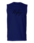 VICES AND VIRTUESS Letter Printed Wifey Couple Wedding Hubby Matching Bride men Muscle Tank Top sleeveless t shirt