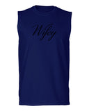 VICES AND VIRTUESS Letter Printed Wifey Couple Wedding Hubby Matching Bride men Muscle Tank Top sleeveless t shirt