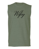 VICES AND VIRTUESS Letter Printed Wifey Couple Wedding Hubby Matching Bride men Muscle Tank Top sleeveless t shirt