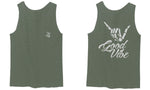 Front and Back Good Vibe Bones Hand Shaka Cool Vintage Hipster Graphic men's Tank Top