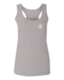 Front and Back Good Vibe Bones Hand Shaka Cool Vintage Hipster Graphic  women's Tank Top sleeveless Racerback
