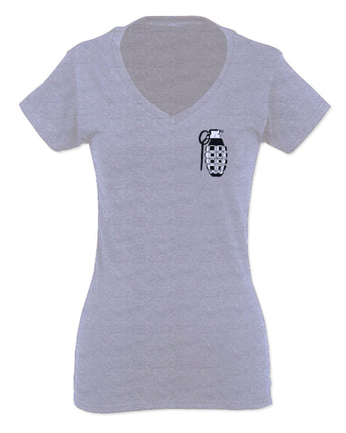 Grenade Guns Second Amendment American Rights Weapons For Women V neck fitted T Shirt