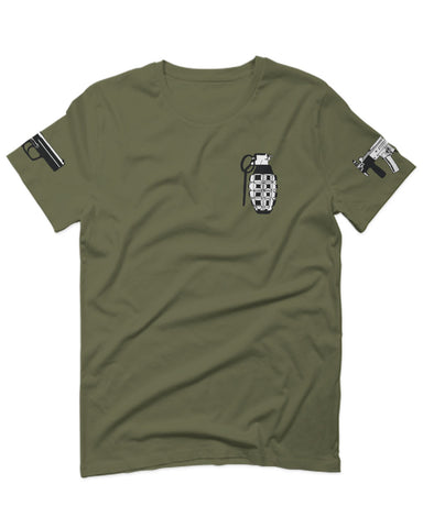 Grenade Guns Second Amendment American Rights Weapons For men T Shirt