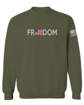 Freedom Grunt Proud American Flag Military Armour US USA men's Crewneck Sweatshirt