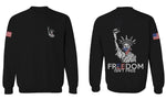 Front and Back Freedom Isn't Free Grunt 2nd Amendment Ammendment Guns Second men's Crewneck Sweatshirt
